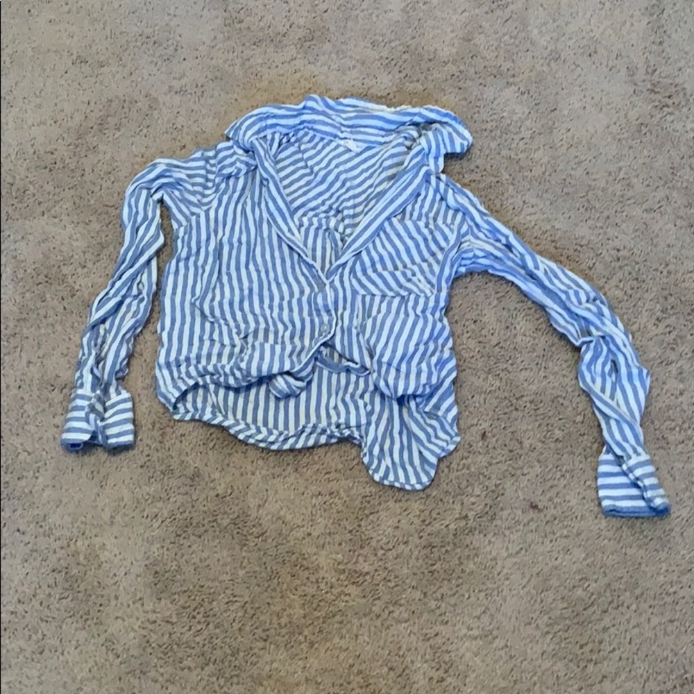 Aeropostale striped button up shirt